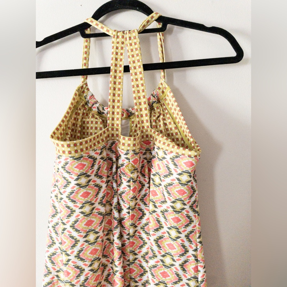 Prana Halter Midi Summer Dress Multicolor Organic Cotton SZ M Athletic - Picture 4 of 9